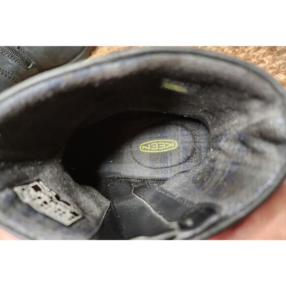 Keen Kate Womens Mid Boots Size 7.5 Black Leather Zip Fashion Ankle Biker - Picture 9 of 13